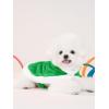 Haloumoning Dog Fleece Hoodie Cute Pom-pom Hooded Sweatshirt Christmas Costume Holiday Outfit Pet Xmas Clothes for Small Medium Dogs(Green)