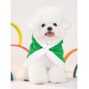 Haloumoning Dog Fleece Hoodie Cute Pom-pom Hooded Sweatshirt Christmas Costume Holiday Outfit Pet Xmas Clothes for Small Medium Dogs(Green)