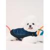 Haloumoning Dog Fleece Hoodie Cute Pom-pom Hooded Sweatshirt Christmas Costume Holiday Outfit Pet Xmas Clothes for Small Medium Dogs(Navy Blue)