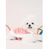 Haloumoning Dog Fleece Hoodie Cute Pom-pom Hooded Sweatshirt Christmas Costume Holiday Outfit Pet Xmas Clothes for Small Medium Dogs(Pink)