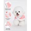 Haloumoning Dog Fleece Hoodie Cute Pom-pom Hooded Sweatshirt Christmas Costume Holiday Outfit Pet Xmas Clothes for Small Medium Dogs(Pink)