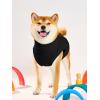 Haloumoning Fleece Dog Sweater Turtleneck Pullover Sweatshirt Pet Winter Warm Clothes(Black)