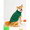 Haloumoning Fleece Dog Sweater Turtleneck Pullover Sweatshirt Pet Winter Warm Clothes(Dark Green)