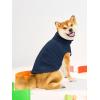 Haloumoning Fleece Dog Sweater Turtleneck Pullover Sweatshirt Pet Winter Warm Clothes(Navy Blue)