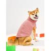 Haloumoning Fleece Dog Sweater Turtleneck Pullover Sweatshirt Pet Winter Warm Clothes(Pink)