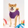 Haloumoning Fleece Dog Sweater Turtleneck Pullover Sweatshirt Pet Winter Warm Clothes(Purple)
