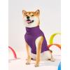 Haloumoning Fleece Dog Sweater Turtleneck Pullover Sweatshirt Pet Winter Warm Clothes(Purple)