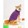 Haloumoning Fleece Dog Sweater Turtleneck Pullover Sweatshirt Pet Winter Warm Clothes(Purple)