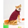 Haloumoning Fleece Dog Sweater Turtleneck Pullover Sweatshirt Pet Winter Warm Clothes(Wine Red)