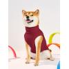 Haloumoning Fleece Dog Sweater Turtleneck Pullover Sweatshirt Pet Winter Warm Clothes(Wine Red)