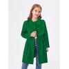 Haloumoning Girls Dress Coat Kids Ruffle Button Down Cute Bow Long Winter Jackets with Pockets 3-12 Years(Green)