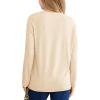 Haloumoning Girls Long Sleeve Shirts Pleated Casual Crewneck Fall Fashion Tops Basic Tees 5-14Y(Beige)
