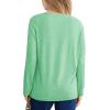 Haloumoning Girls Long Sleeve Shirts Pleated Casual Crewneck Fall Fashion Tops Basic Tees 5-14Y(Mint)