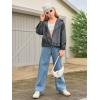 Haloumoning Girls Wide Leg Rhinestone Jeans Kids Baggy Elastic Waisted Denim Pants with Pockets 5-14 Years(Light Blue)