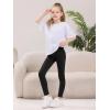 Haloumoning Kids Girls Striped Leggings Toddler Cute Elastic Waist Printed Pants 3-10 Years(Black)