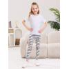 Haloumoning Kids Girls Striped Leggings Toddler Cute Elastic Waist Printed Pants 3-10 Years(Striped With Butterfly Print)