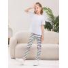 Haloumoning Kids Girls Striped Leggings Toddler Cute Elastic Waist Printed Pants 3-10 Years(Striped With Butterfly Print)