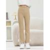 Haloumoning Toddler Baby Girl Flare Pants Kids Ribbed Elastic Waist Leggings Bowtie Bell Bottom 2-10T(Khaki)