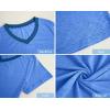 Womens Plus Size V Neck T Shirts Summer Short Sleeve Sexy Tops T-Shirts Tunic Casual Loose Fit Soft Basic Tees(01-blue)
