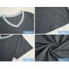 Womens Plus Size V Neck T Shirts Summer Short Sleeve Sexy Tops T-Shirts Tunic Casual Loose Fit Soft Basic Tees(01-dark Grey)