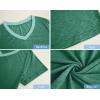 Womens Plus Size V Neck T Shirts Summer Short Sleeve Sexy Tops T-Shirts Tunic Casual Loose Fit Soft Basic Tees(01-green)