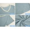 Womens Plus Size V Neck T Shirts Summer Short Sleeve Sexy Tops T-Shirts Tunic Casual Loose Fit Soft Basic Tees(01-grey)