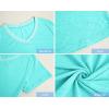 Womens Plus Size V Neck T Shirts Summer Short Sleeve Sexy Tops T-Shirts Tunic Casual Loose Fit Soft Basic Tees(01-light Green)