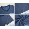 Womens Plus Size V Neck T Shirts Summer Short Sleeve Sexy Tops T-Shirts Tunic Casual Loose Fit Soft Basic Tees(01-navy Blue)