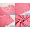 Womens Plus Size V Neck T Shirts Summer Short Sleeve Sexy Tops T-Shirts Tunic Casual Loose Fit Soft Basic Tees(01-pink)