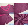 Womens Plus Size V Neck T Shirts Summer Short Sleeve Sexy Tops T-Shirts Tunic Casual Loose Fit Soft Basic Tees(01-purple & Red)