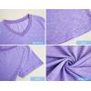 Womens Plus Size V Neck T Shirts Summer Short Sleeve Sexy Tops T-Shirts Tunic Casual Loose Fit Soft Basic Tees(01-purple)