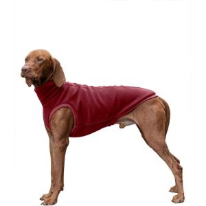 Haloumoning Fleece Dog Sweater Turtleneck Pullover Sweatshirt Pet Winter Warm Clothes(Wine Red)