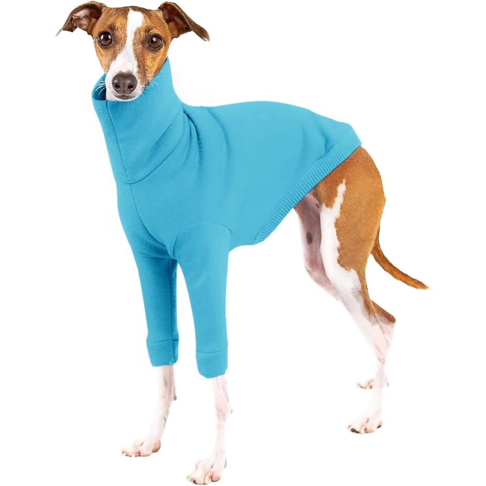 image:imageDog Fleece Sweater Turtleneck Long Sleeve Pullover Sweatshirt Warm Puppy Clothes for Small Medium DogsDark Blue