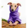 Dog Fleece Sweater Turtleneck Long Sleeve Pullover Sweatshirt Warm Puppy Clothes for Small Medium Dogs(Dark Purple)