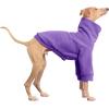 Dog Fleece Sweater Turtleneck Long Sleeve Pullover Sweatshirt Warm Puppy Clothes for Small Medium Dogs(Dark Purple)