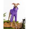Dog Fleece Sweater Turtleneck Long Sleeve Pullover Sweatshirt Warm Puppy Clothes for Small Medium Dogs(Dark Purple)