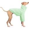 Dog Fleece Sweater Turtleneck Long Sleeve Pullover Sweatshirt Warm Puppy Clothes for Small Medium Dogs(Light Green)
