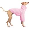 Dog Fleece Sweater Turtleneck Long Sleeve Pullover Sweatshirt Warm Puppy Clothes for Small Medium Dogs(Pink)