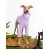 Dog Fleece Sweater Turtleneck Long Sleeve Pullover Sweatshirt Warm Puppy Clothes for Small Medium Dogs(Purple)