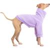 Dog Fleece Sweater Turtleneck Long Sleeve Pullover Sweatshirt Warm Puppy Clothes for Small Medium Dogs(Purple)