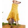 Dog Fleece Sweater Turtleneck Long Sleeve Pullover Sweatshirt Warm Puppy Clothes for Small Medium Dogs(Yellow)
