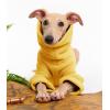 Dog Fleece Sweater Turtleneck Long Sleeve Pullover Sweatshirt Warm Puppy Clothes for Small Medium Dogs(Yellow)