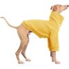 Dog Fleece Sweater Turtleneck Long Sleeve Pullover Sweatshirt Warm Puppy Clothes for Small Medium Dogs(Yellow)