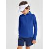 Haloumoning Boys Quarter Zip Sweatshirt Long Sleeve Athletic Pullover for Kids Workout Tops 5-14 Years(Blue)