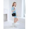 Haloumoning Girls 2 Piece Outfits Kids Short Sleeve V Neck Knit Tops High Waisted Shorts Casual Sweater Lounge Sets(Sky Blue)