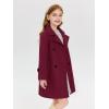 Haloumoning Girls Double Breasted Pea Coat Kids Long Sleeve Notched Lapel Winter Dress Coat With Pockets 5-14 Years(Wine Red)