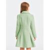 Haloumoning Girls Winter Dress Coat Button Peacoat Notch Lapel Double Breasted Outerwear with Pockets 5-14 Years(Mint Green)
