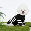 Haloumoning Small Dog Pullover Sweater, Striped Knitted Pet Sweaters for Fall Winter Dog Clothes, Turtleneck Thick Warm Clothes for Small Medium Large Dogs(Black)