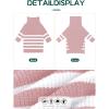 Haloumoning Small Dog Pullover Sweater, Striped Knitted Pet Sweaters for Fall Winter Dog Clothes, Turtleneck Thick Warm Clothes for Small Medium Large Dogs(Pink)