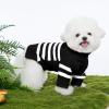 Haloumoning Small Dog Pullover Sweater, Striped Knitted Pet Sweaters for Fall Winter Dog Clothes, Turtleneck Thick Warm Clothes for Small Medium Large Dogs(Black)
